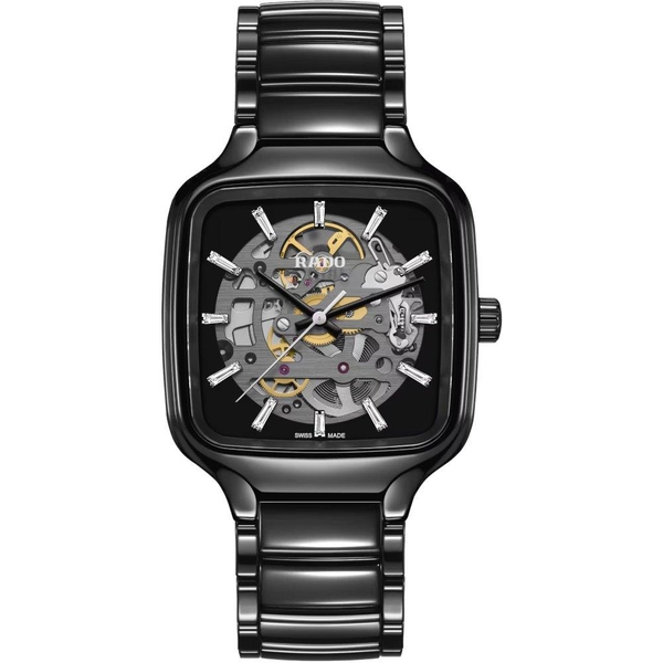 ZEGAREK RADO TRUE SQUARE AUTOMATIC SKELETON DIAMONDS