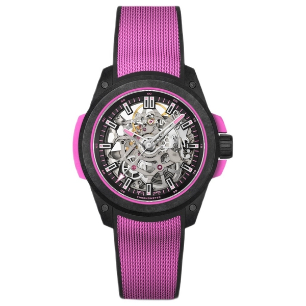 ZEGAREK NORQAIN WILD ONE SKELETON HYPER PINK
