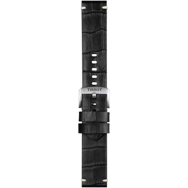 Skórzany czarny pasek Tissot 22 mm