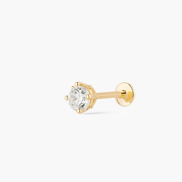 Kolczyk złoty z cyrkonią