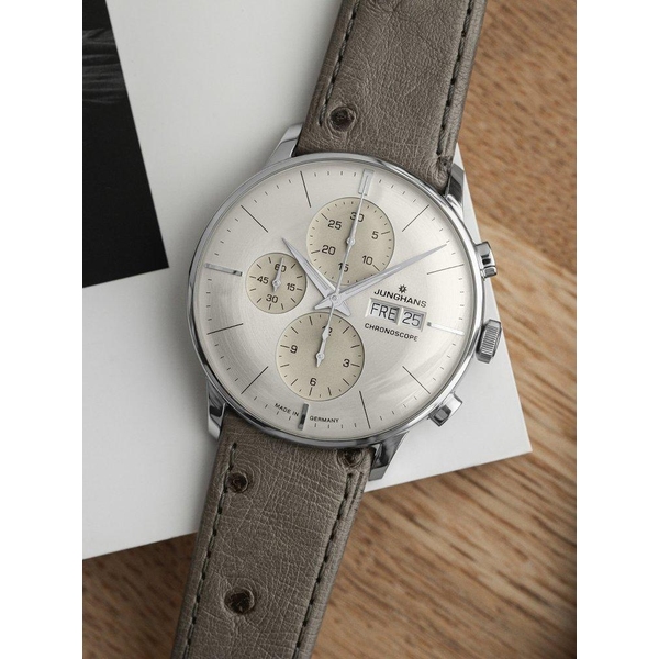 ZEGAREK JUNGHANS MEISTER CHRONOSCOPE DATE ENGLISH