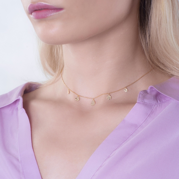 Choker złoty Etno