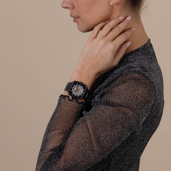 ZEGAREK RADO TRUE SQUARE AUTOMATIC SKELETON DIAMONDS