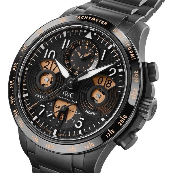 ZEGAREK IWC SCHAFFHAUSEN PILOT'S PERFORMANCE CHRONOGRAPH PERPETUAL CALENDAR DIGITAL DATE-MONTH