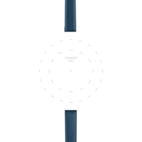 Skórzany niebieski pasek Tissot 9 mm