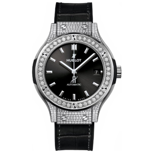ZEGAREK HUBLOT CLASSIC FUSION TITANIUM PAVE