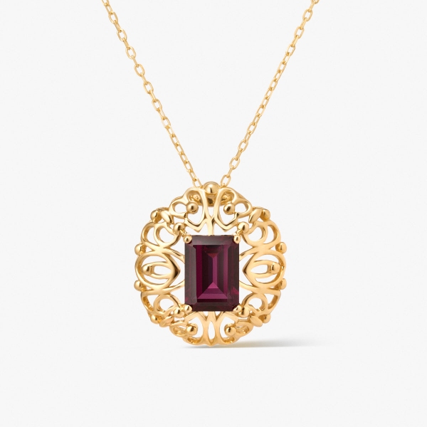 Wisiorek złoty z rodolitem Royal Star