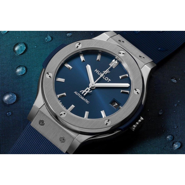 ZEGAREK HUBLOT CLASSIC FUSION TITANIUM BLUE