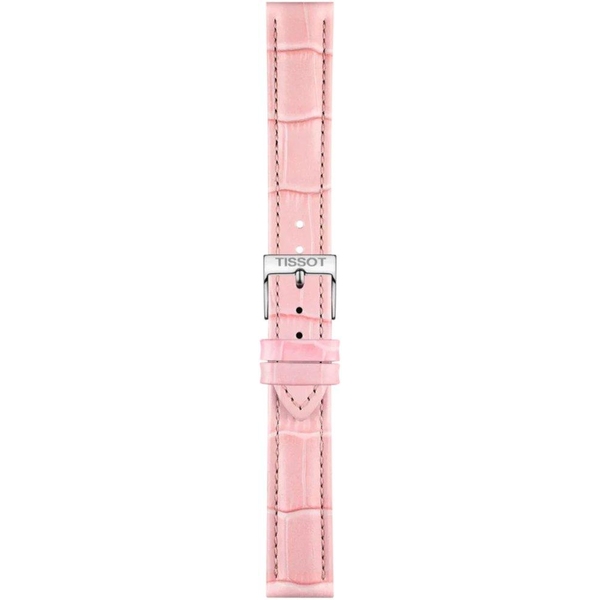 Skórzany różowy pasek Tissot 16 mm