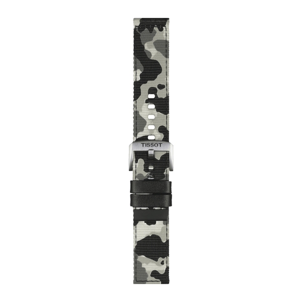 Tissot biało-czarny pasek materiałowy 22 mm