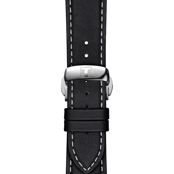 Tissot czarny pasek skórzany 21 mm
