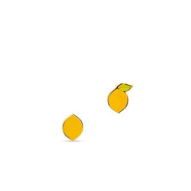 Kolczyki srebrne z motywem cytrynki