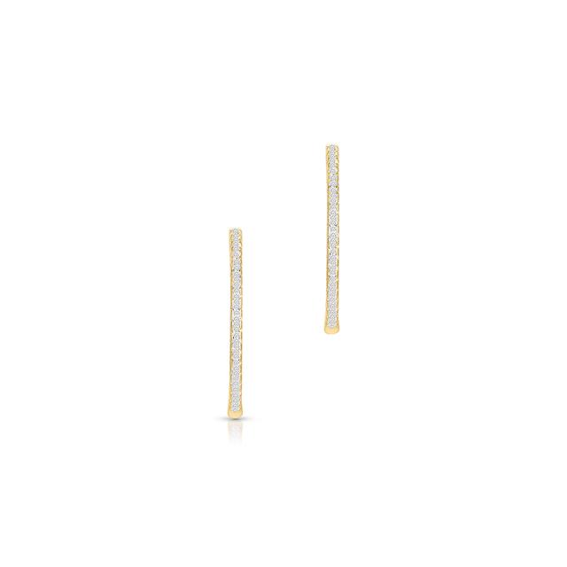 Kolczyki srebrne pozłacane z cyrkoniami