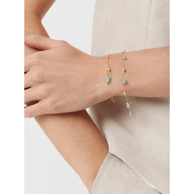 Bransoleta złota z niebieskim apatytem Saint Tropez