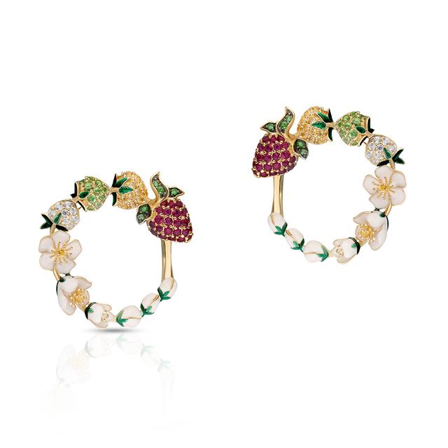 Kolczyki złote Kwiaty Nocy