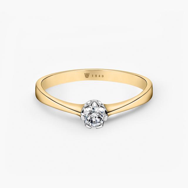 Pierścionek zaręczynowy złoty Jedyny