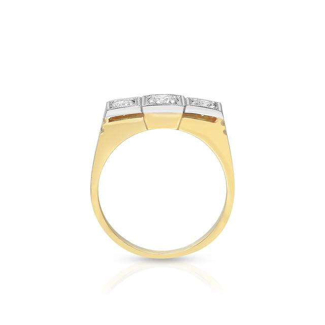 Pierścionek złoty z brylantami