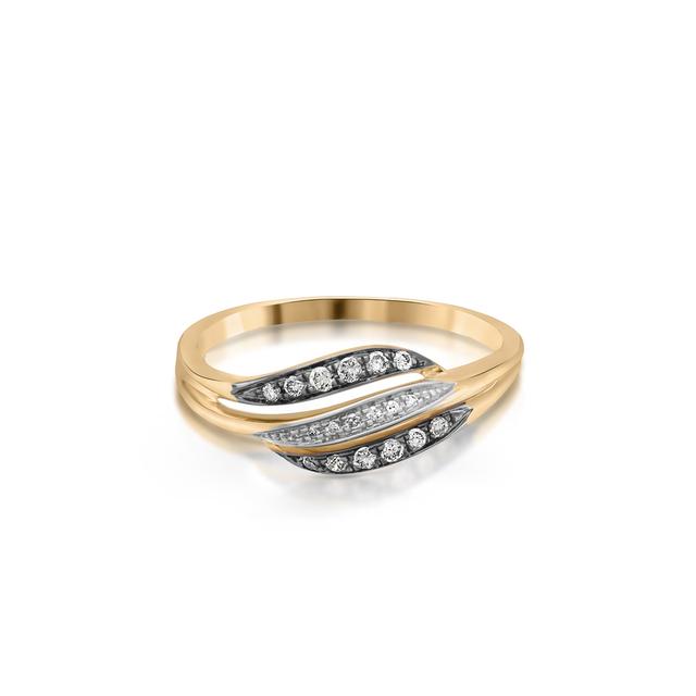 Pierścionek złoty z diamentami i brylantami