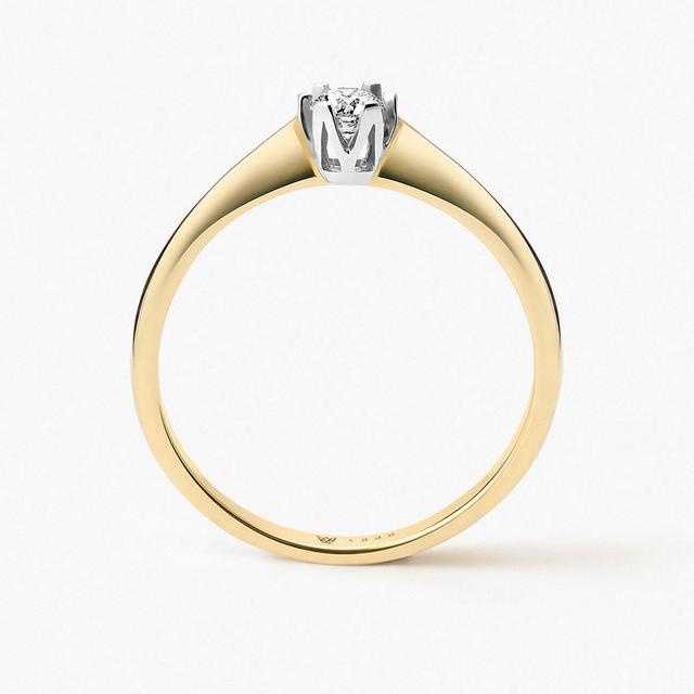 Pierścionek złoty zaręczynowy Jedyny