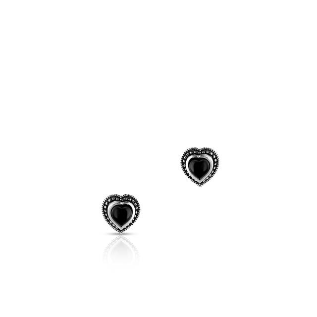 Kolczyki srebrne z motywem serca