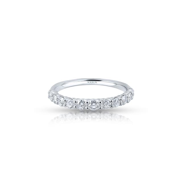 Pierścionek białe złoto z brylantami