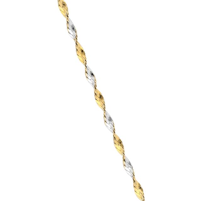 Łańcuszek złoty bicolor singapur