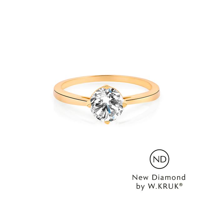 Pierścionek zaręczynowy złoty Doskonały