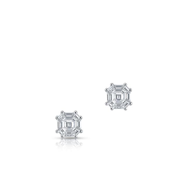 Kolczyki białe złoto z diamentami