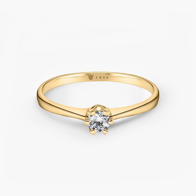 Pierścionek zaręczynowy złoty Jedyny