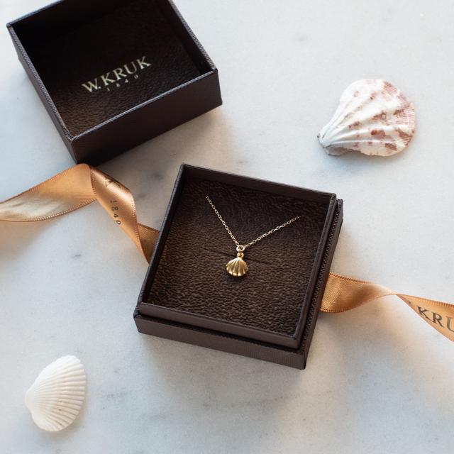 Bransoletka srebrna  pozłacana Muszla