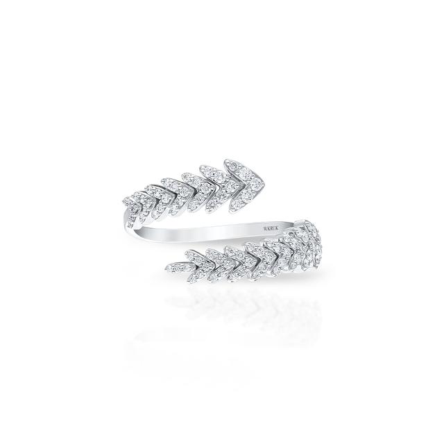 Pierścionek białe złoto z brylantami