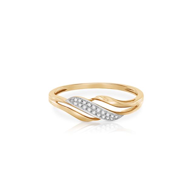 Pierścionek złoty bicolor z diamentami