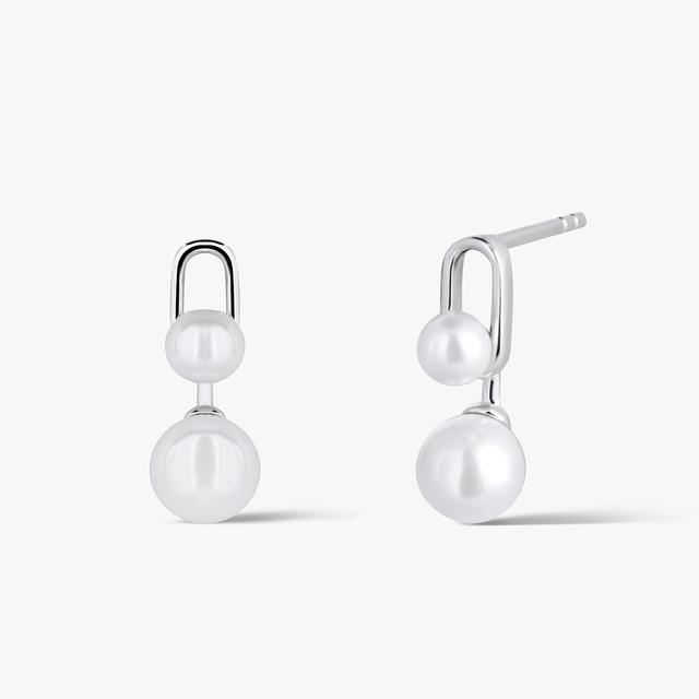 Kolczyki srebrne z perłami