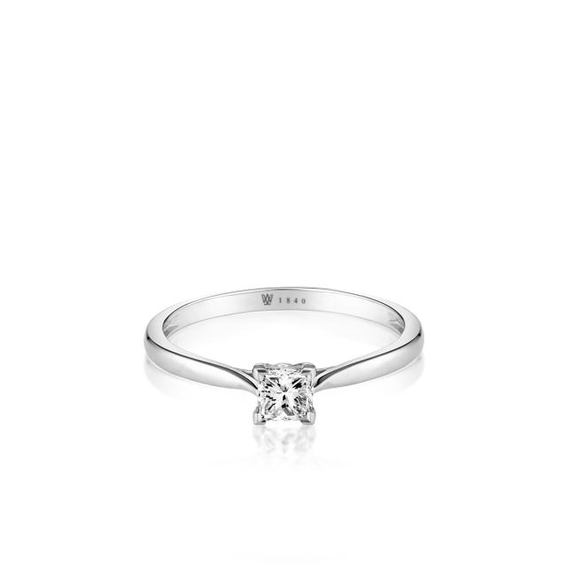 Pierścionek zaręczynowy białe złoto Niezwykły