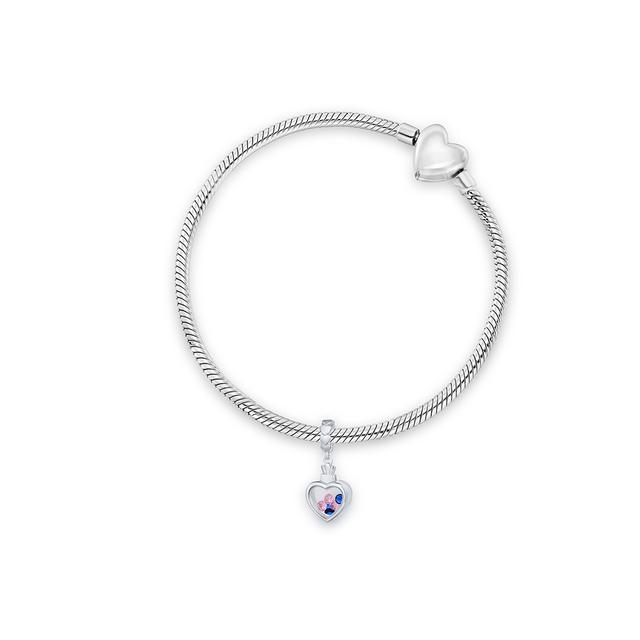 Zawieszka srebrna z kolorowym sercem Lovely Beads