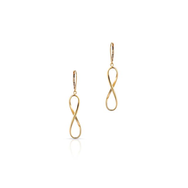 Kolczyki złote znak nieskończoności