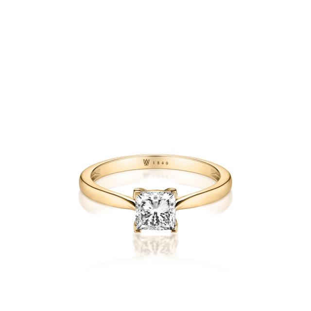 Pierścionek zaręczynowy złoty Niezwykły