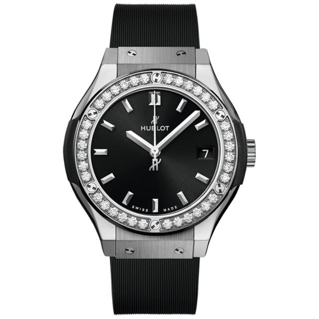 ZEGAREK HUBLOT CLASSIC FUSION TITANIUM DIAMONDS