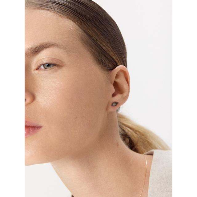 Kolczyki złote z brązowymi diamentami Karmelowa