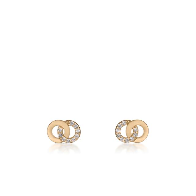 Kolczyki złote z cyrkoniami