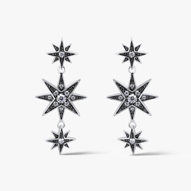 Kolczyki srebrne Royal Star