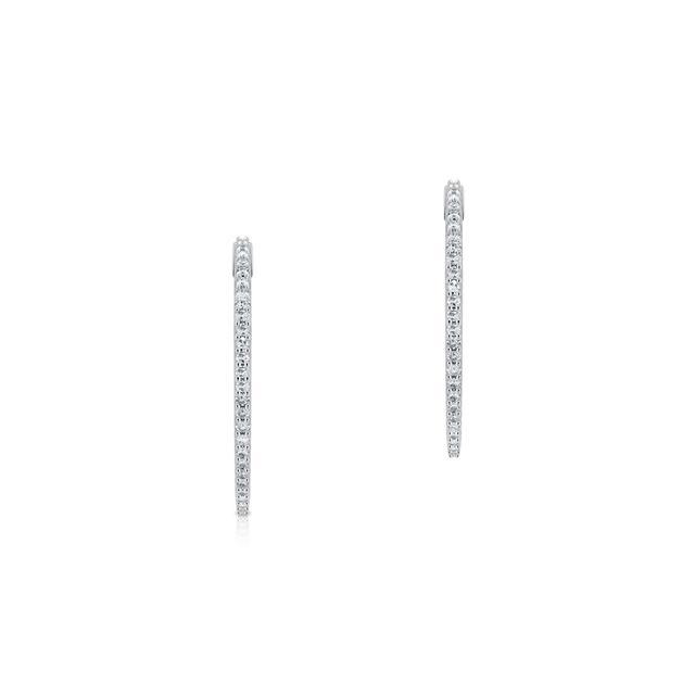 Kolczyki złote koła z diamentami