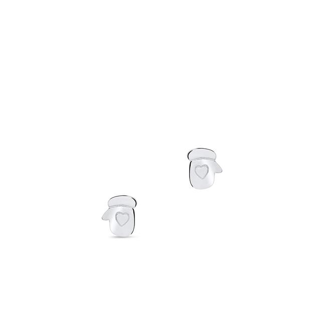 Kolczyki srebrne świąteczne rękawice