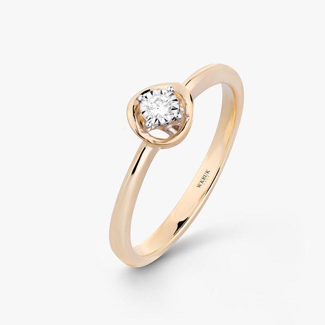 Pierścionek złoty z diamentem