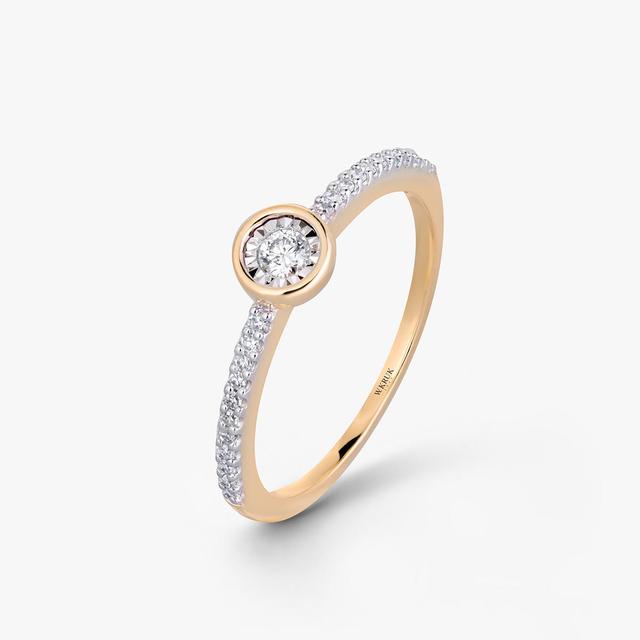 Pierścionek złoty z diamentami