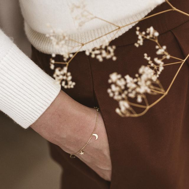 Bransoletka złota z motywem astralnym