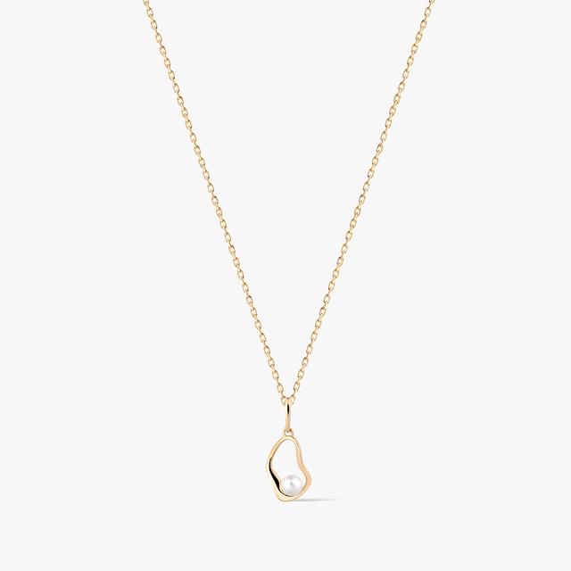 Wisiorek złoty z perłą