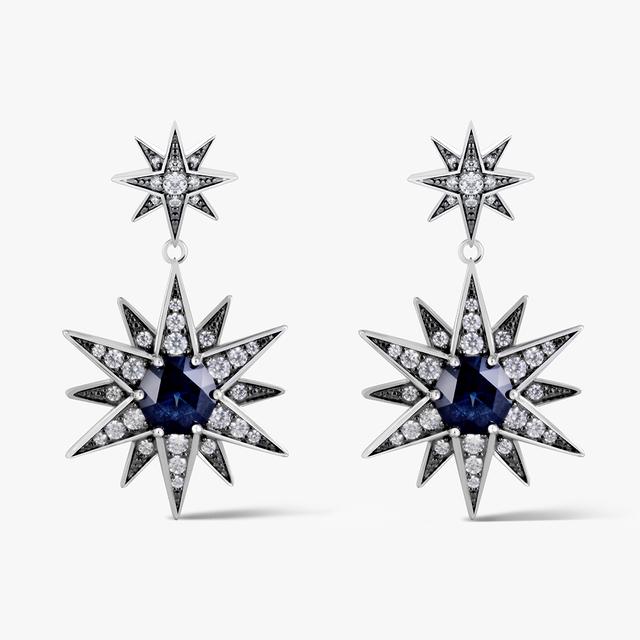 Kolczyki srebrne Royal Star