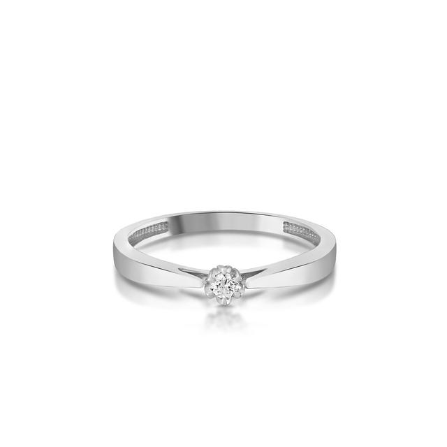 Pierścionek zaręczynowy złoty Romantyczny