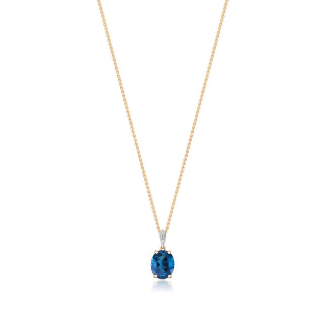 Wisiorek z topazem London blue
